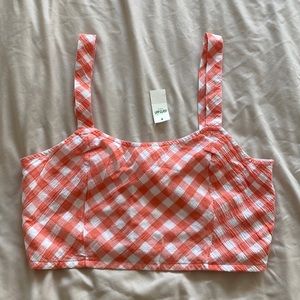 NWT Aerie Gingham Crop Top